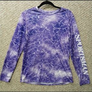 WORLD WIDE SPORTSMAN Men's Purple  Fishing Shirt Size XL